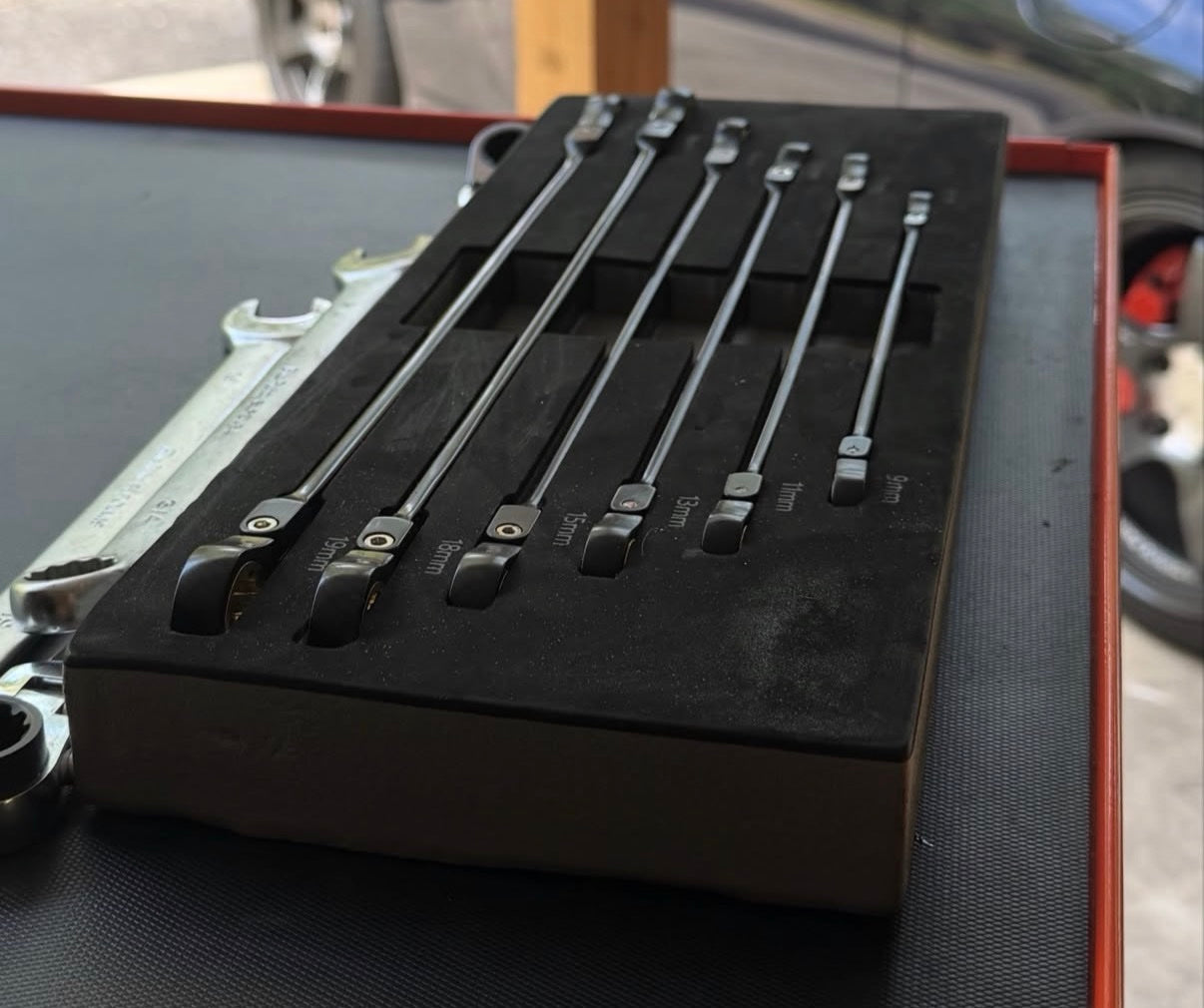 SUZUME six-piece extra-long flex-head ratcheting wrench set